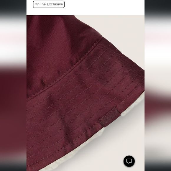 🆕️Vs Pink reversible Bucket hat burgundy/cream sherpa 💜 😍 - Picture 1 of 4